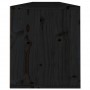 Armario de pared 2 uds madera maciza de pino negro 100x30x35cm