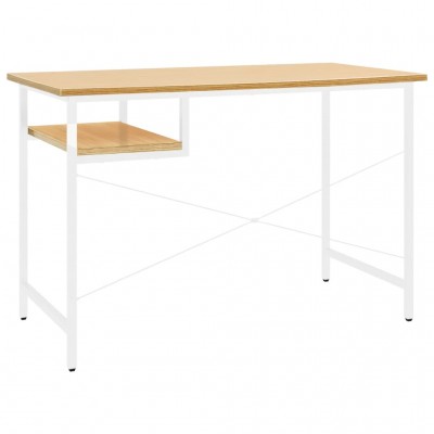 Escritorio Para Ordenador Mdf Metal Blanco Roble 105x55x72 Cm con Ofertas  en Carrefour