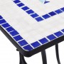 Mesa y sillas de bistró 3 piezas mosaico cerámica azul y blanco
