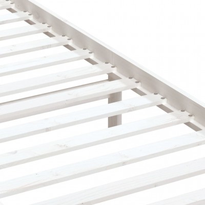 Estructura de cama individual madera maciza blanco 90x190 cm - referencia  Mqm-3104899