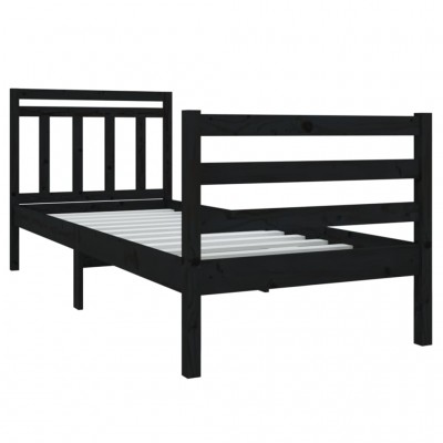 Estructura de cama individual con cajones negro 90x190 cm - referencia  Mqm-3103462