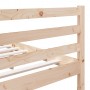 Estructura de cama de madera maciza de pino 140x190 cm