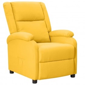 Sillón reclinable de tela amarillo
