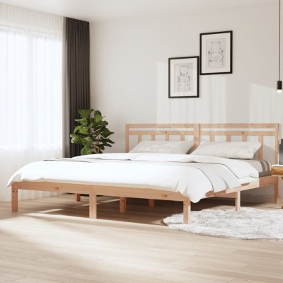 Estructura de cama de madera maciza de pino 160x200 cm - referencia  Mqm-3100599