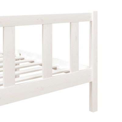 Estructura de cama individual madera maciza blanco 90x190 cm - referencia  Mqm-3105916