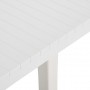Mesa de jardín PP blanco 220x90x72 cm
