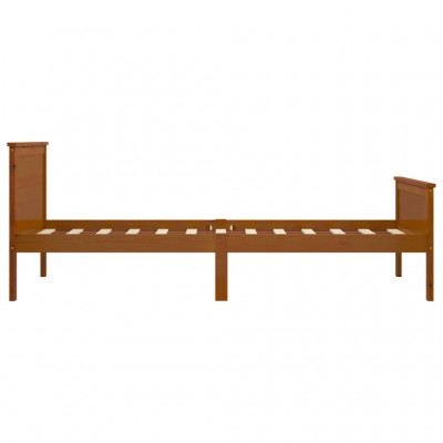Estructura de cama madera de pino marrón miel 150x200 cm - referencia  Mqm-3105168