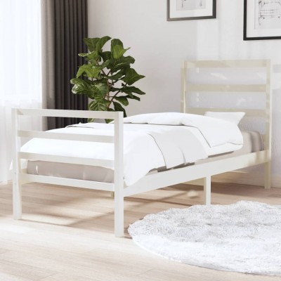 Estructura de cama individual madera maciza 90x190 cm - referencia