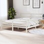 Estructura de cama madera maciza de pino blanca 180x200 cm