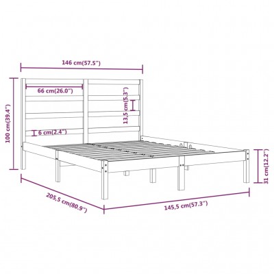 Estructura de cama madera contrachapada gris Sonoma 90x190 cm - referencia  Mqm-835944