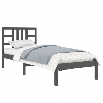 Estructura de cama individual madera maciza blanco 90x190 cm - referencia  Mqm-3104899