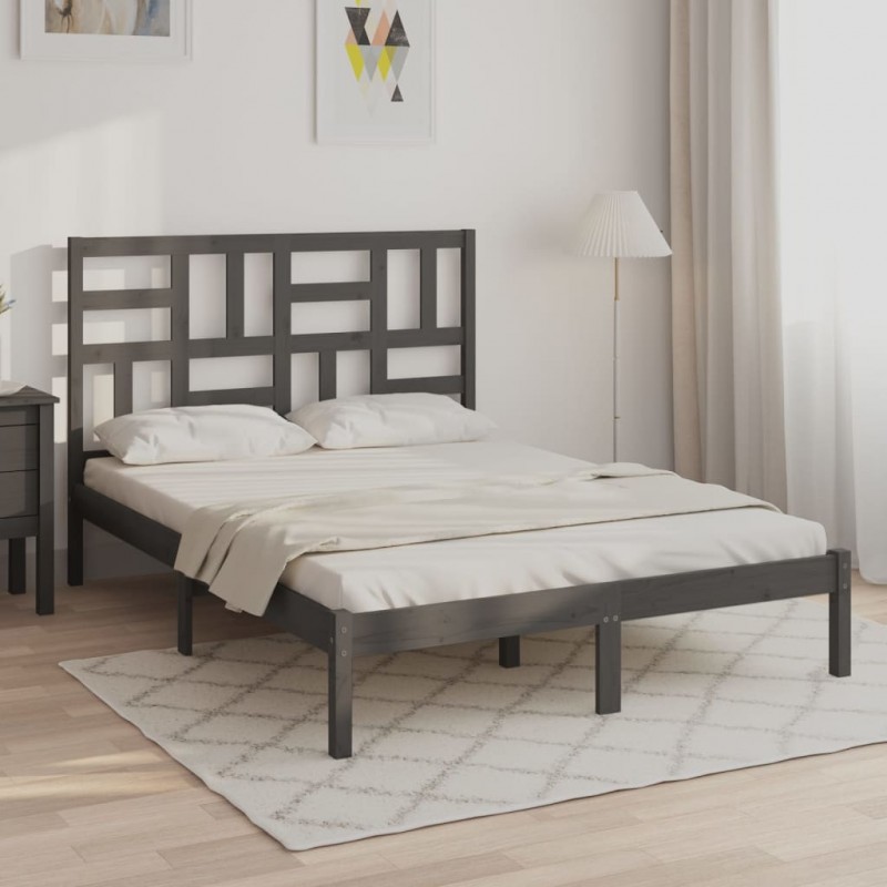 Estructura de cama madera maciza doble pequeña 135x190 cm - referencia  Mqm-815019