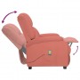Sillón de masaje reclinable de tela rosa