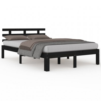 Estructura de cama madera maciza doble pequeña 135x190 cm - referencia  Mqm-815019