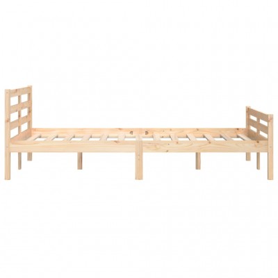 Estructura de cama Marco de Cama Somier de Cama con cabecero madera maciza  120x200 cm SDV365692