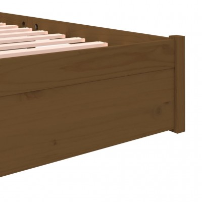 vidaXL Estructura cama doble madera de pino marrón miel 135x190 cm -  VX3103756 - Epto