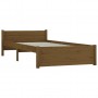 Estructura de cama madera maciza marrón miel 90x190 cm