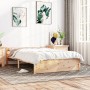 Estructura de cama madera maciza doble pequeña 135x190 cm