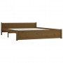 Estructura de cama madera maciza marrón miel 140x190 cm