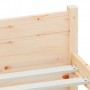Estructura de cama madera maciza 150x200 cm