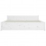 Estructura de cama madera maciza blanco 150x200 cm