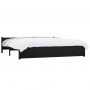 Estructura de cama madera maciza Super King negro 180x200 cm
