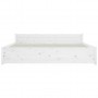 Estructura de cama madera maciza blanco 200x200 cm