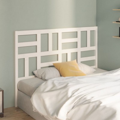Cabecero de cama madera maciza de pino blanco 126x4x104 cm