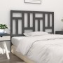 Cabecero de cama madera maciza de pino gris 205,5x4x100 cm