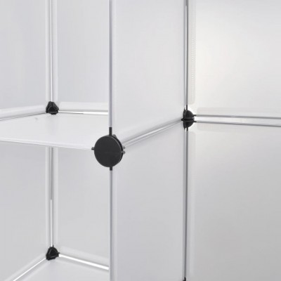 Armario modular plástico Homcom blanco 111x47x145 cm