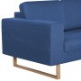 Sofá de 2 plazas de tela azul