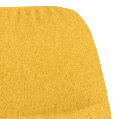 Sillón con taburete reposapiés de tela amarillo - referencia Mqm-244664