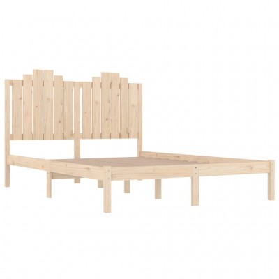 Estructura de cama Marco de Cama Somier de Cama de matrimonio madera maciza  120x190 cm SDV844366