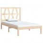 Estructura de cama de madera maciza de pino 90x190 cm