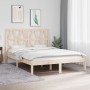 Estructura de cama madera maciza de pino King Size 150x200 cm