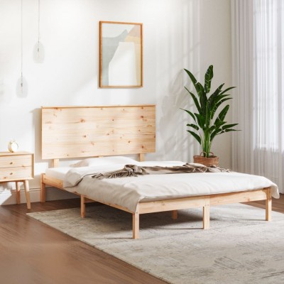 Estructura cama doble pequeña madera maciza 135x190 cm - referencia  Mqm-820836