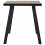 Mesa de comedor de MDF color madera clara y negro 140x70x75 cm