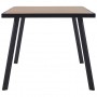 Mesa de comedor de MDF color madera clara y negro 180x90x75 cm