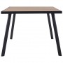 Mesa de comedor de MDF color madera claro y negro 200x100x75 cm