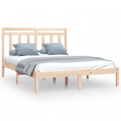 Estructura de cama matrimonial madera maciza 135x190 cm - referencia  Mqm-3105225