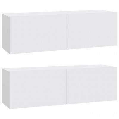 Set de muebles para TV 4 piezas madera contrachapada blanco - referencia  Mqm-3114630
