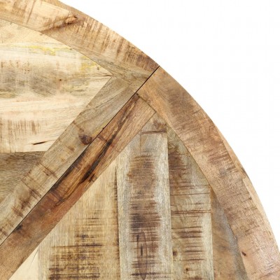 Mesa comedor Ceutí redonda madera maciza natural 150x150x76 Denzzo
