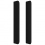 Cabecero con orejas de tela negro 103x16x118/128 cm