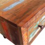 Mesa de centro con 1 cajón bordes curvados de madera reciclada