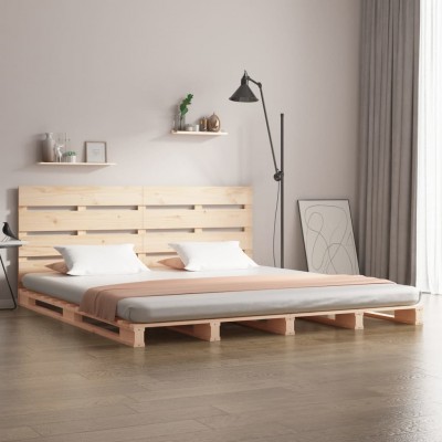 Estructura de cama de madera maciza de pino 200x200 cm - referencia  Mqm-3101043