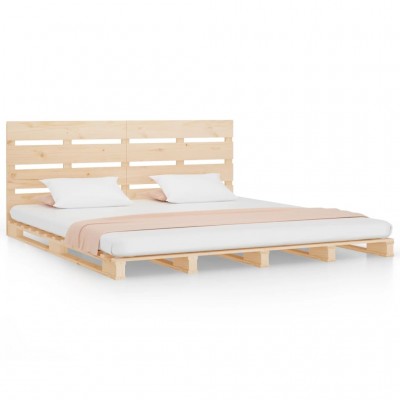 Estructura de cama para colchón de 135x190 cm de madera de pino color gris  VidaXL 810472