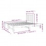 Sofá cama extraíble madera maciza de pino negro 2x(90x190) cm