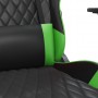 Silla gaming cuero sintético negro y verde