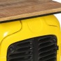 Botellero forma de tractor amarillo madera mango 49x31x172 cm