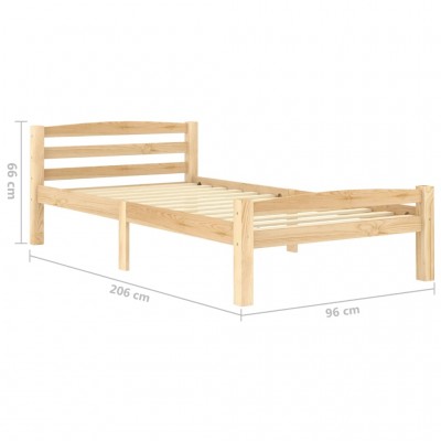 Estructura de cama para niños madera maciza de pino 90x200 cm - referencia  Mqm-835718